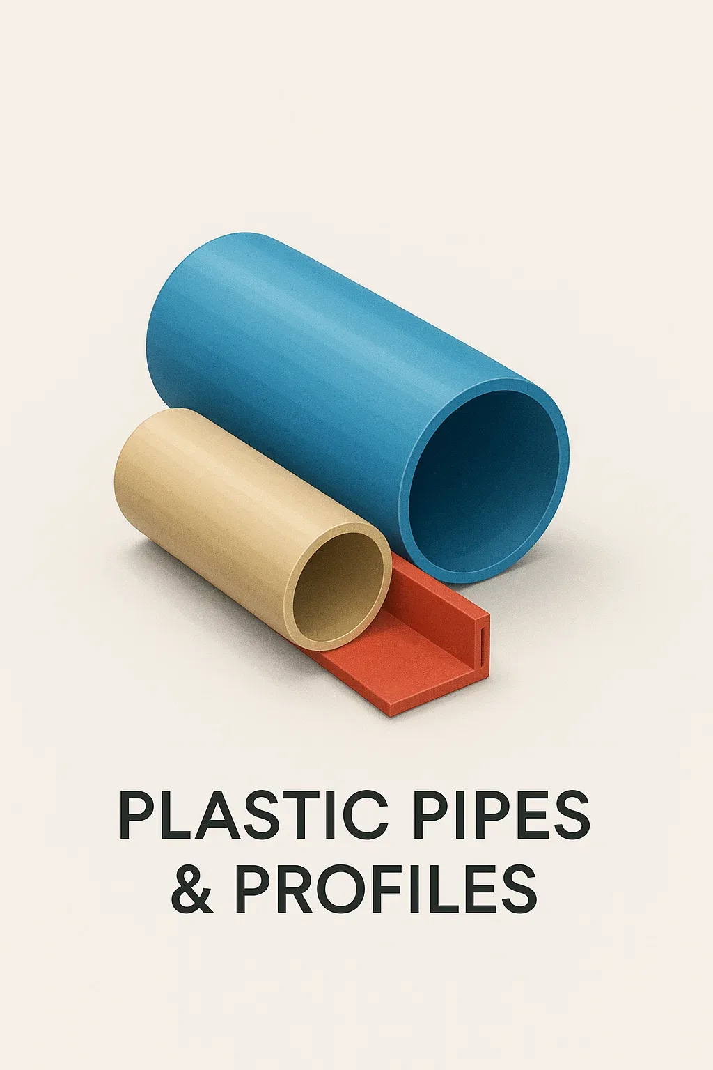 Büyük plastik boru ve profillerin kıyımı